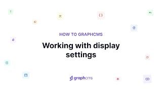 Working with display settings  thumbnail